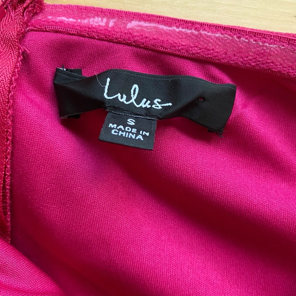 Lulu's Remarkable Presence One-Shoulder Maxi Dress‎ Magenta Purple Pink Small - Picture 7 of 9